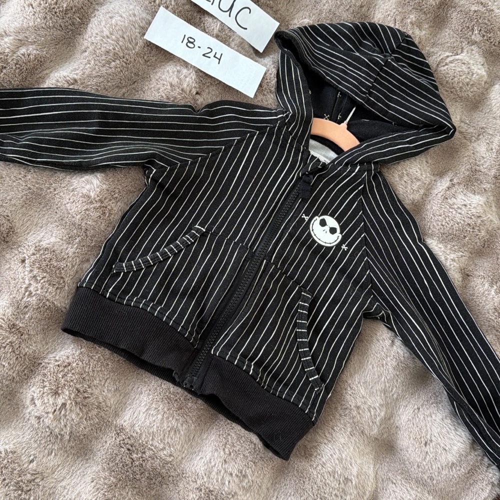 Little Sleepies Black and White Striped Kids Jacket